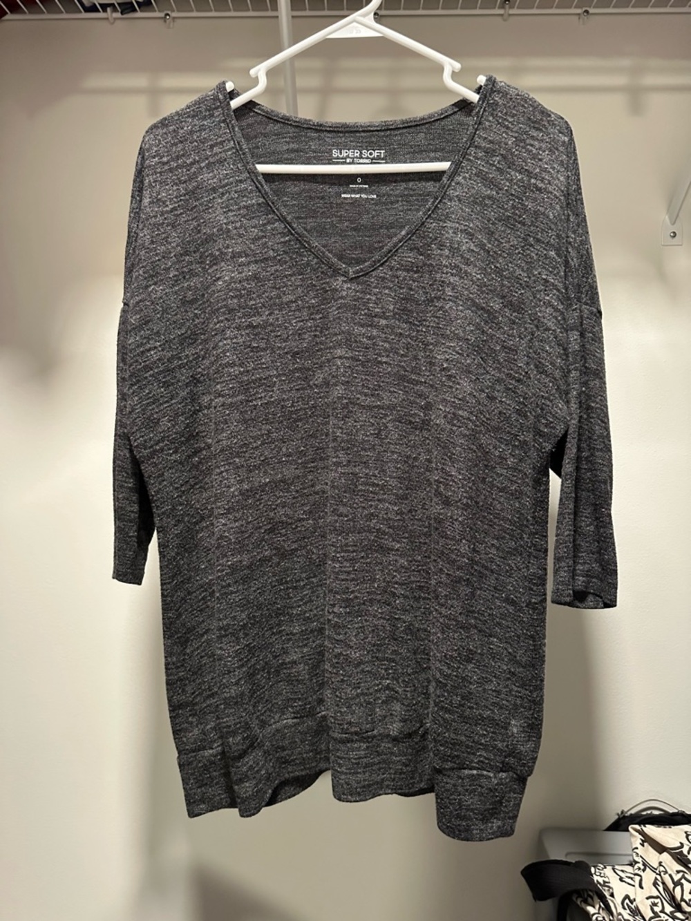 torrid Charcoal V-Neck Top
